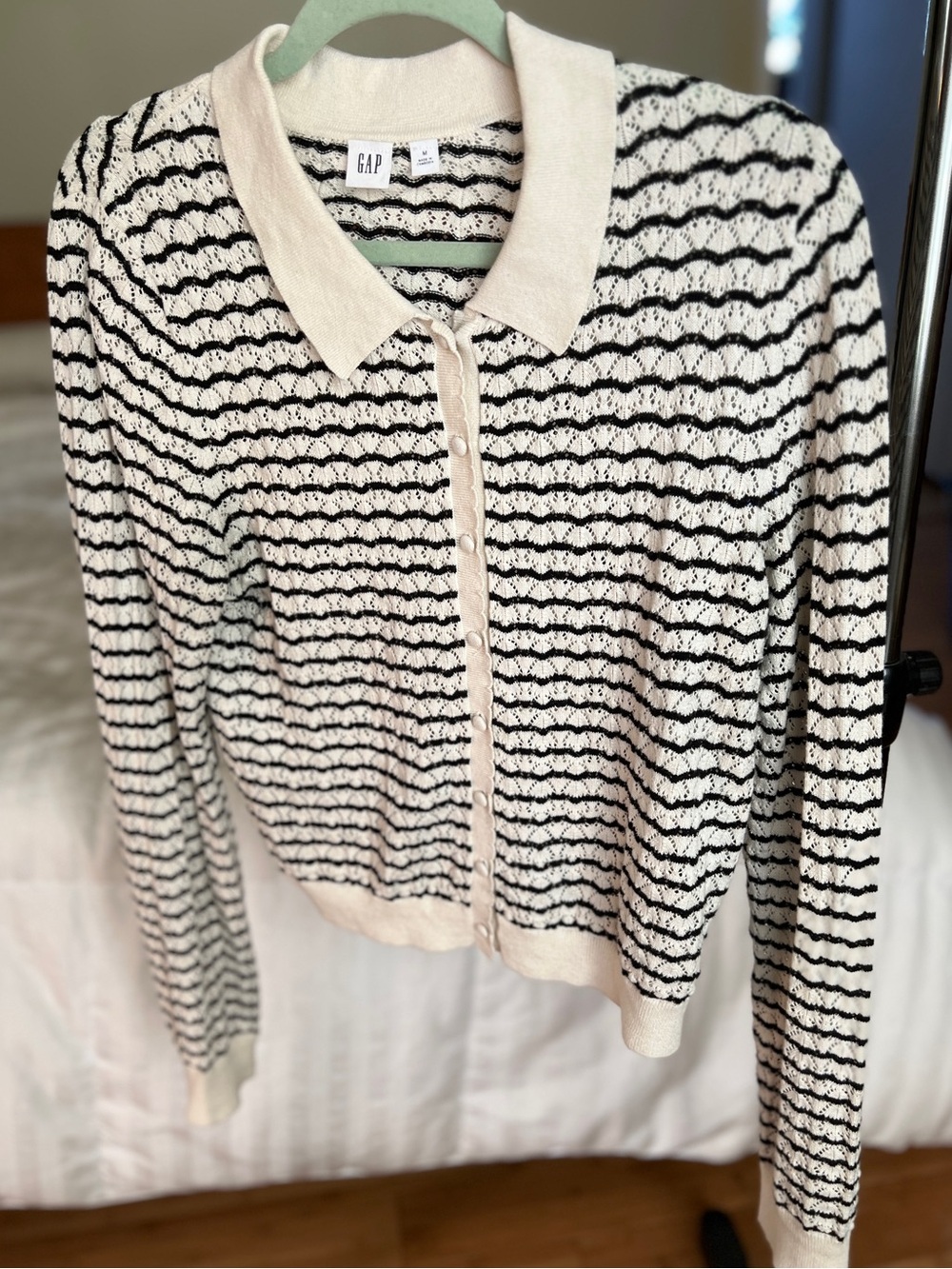 GAP Pointelle Striped Sweater
